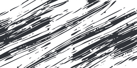 Fototapeta premium Vector grunge brush strokes texture rough black scratches for wallpaper, paint splatter template, dirt banner, watercolor design.