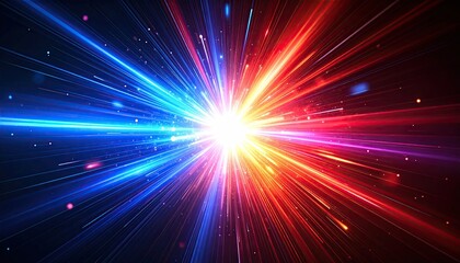 Naklejka premium Colorful explosion in dark space