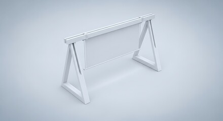 Minimalist white billboard mockup on a clean background for advertising and branding