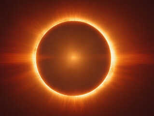 Obraz premium Haloed sunburst rays with the sun encircled by a glowing corona, creating a captivating visual effect