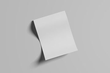 blank paper sheet flyer a4 mockup