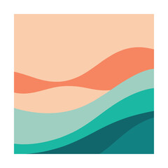 Obraz premium Abstract Background with Smooth Flowing Waves in Shades of Color