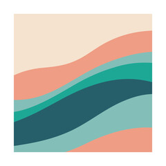 Obraz premium Abstract Background with Smooth Flowing Waves in Shades of Blue and Green