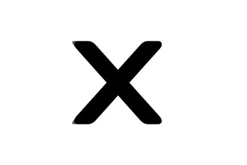 Bold uppercase letter X on white background
