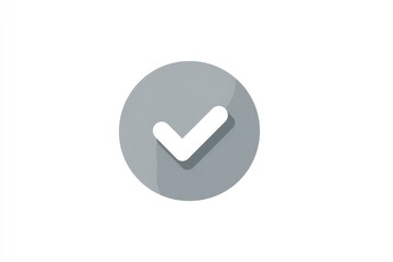 Gray circle button with white checkmark