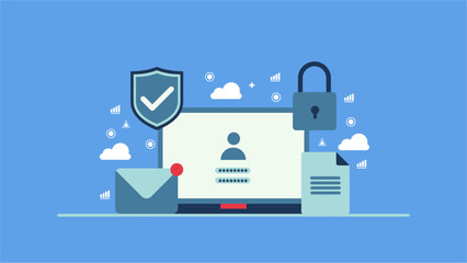 Cybersecurity and Data Protection for Online Accounts with Secure Login and Encrypted Communication © muhammad