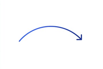 Simple curved blue arrow pointing left