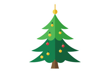 Fototapeta premium christmas tree isolated on white