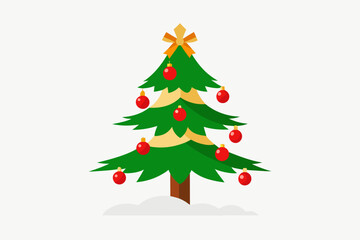 Fototapeta premium christmas tree isolated on white