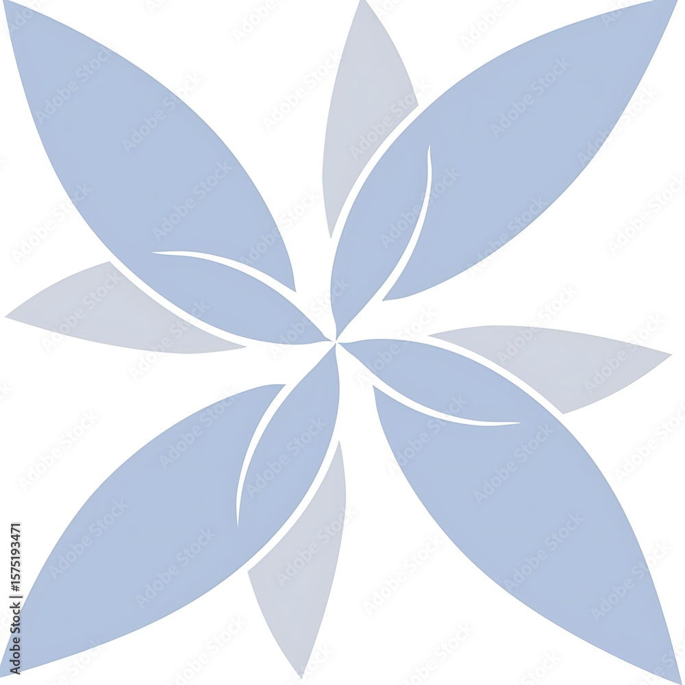 Poster abstract floral design creating calm symmetry and serenity in pastel color palette graphic element