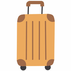 A wheeled suitcase in a modern design, ideal for travelers. Features a handle and reinforced corners, making it a durable and essential travel companion.