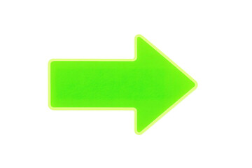 Green arrow pointing to the right with transparent background, ideal for indicating direction or progress