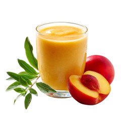 Smoothie Peach Fresh Fruit Line Art 
