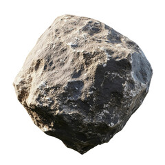 Fototapeta premium High-Resolution PNG of a Realistic Asteroid Isolated on Transparent Background, Ideal for Space-Themed Design, Educational Projects, and Science Presentations