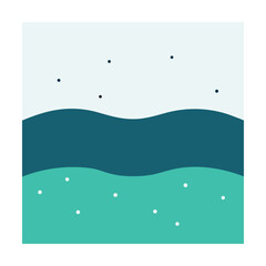 Obraz premium Simple flat vector illustration featuring a design focused on the top half