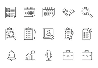 A collection of businessthemed icons