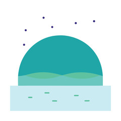 Fototapeta premium Simple Flat Vector Illustration of a Top Half Design with Basic Colors