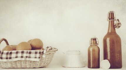Vintage still life with kitchen objects