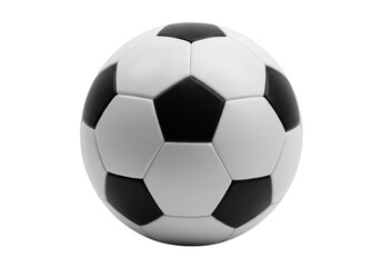 Fototapeta premium A black and white soccer ball isolated on transparent background