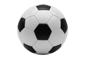 Fototapeta premium Classic black and white soccer ball isolated on transparent background