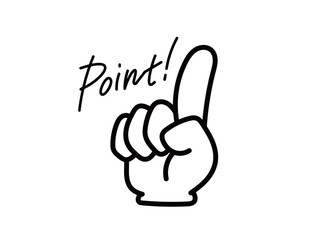 手のアイコン_人差し指_01_Point