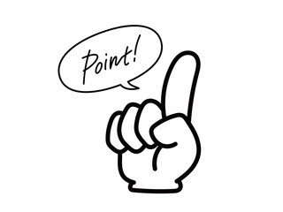 手のアイコン_人差し指_01_Point_吹き出し
