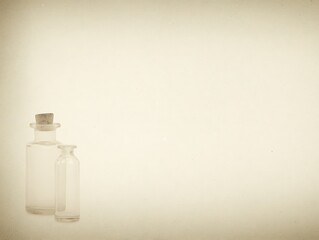 Vintage apothecary bottles minimalist simple backdrop