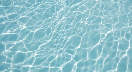 Tranquil Water Surface with Light Reflections and Subtle Ripples in Blue