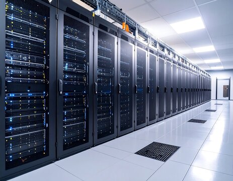 Server racks in a modern data center