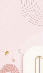 Minimalist abstract composition in pastel colors