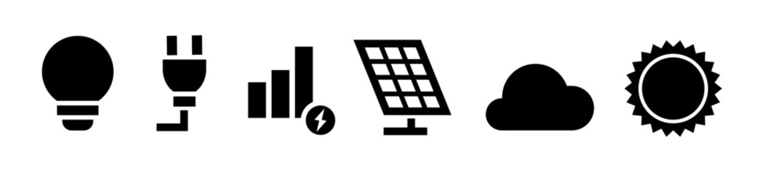 電気　電球　発電　アイコン　ベクター