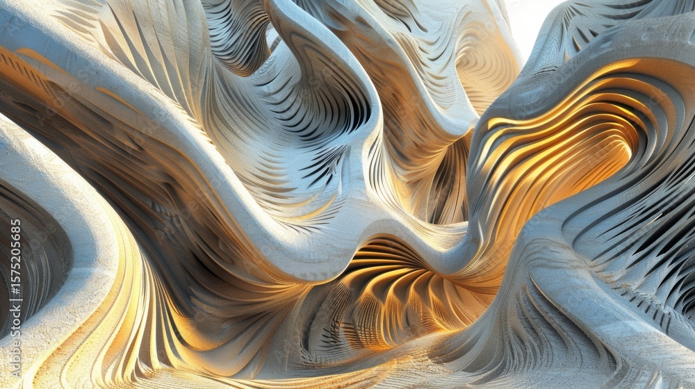 Aufkleber a balance of hard and soft edges straight and curved lines creates a unique portrayal of sand dunes 