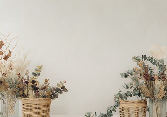 Bohemian decor with natural elements