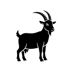 Goat silhouette vector illustration Free Vector