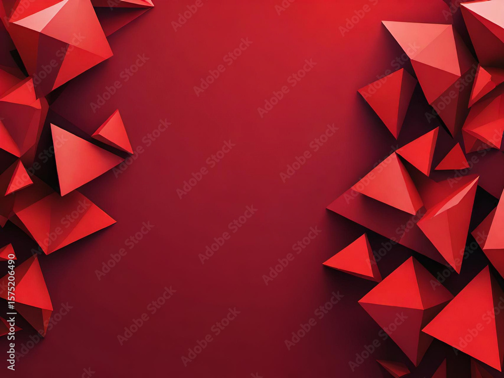 Poster red triangular abstract mosaic background