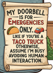 NoKnock Door Knocking Deterrent Sign