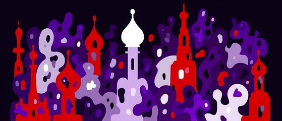 Abstract domes and steeples of Russia