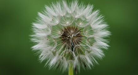 Fototapeta premium Close-up of Seed Head Against a Green Background