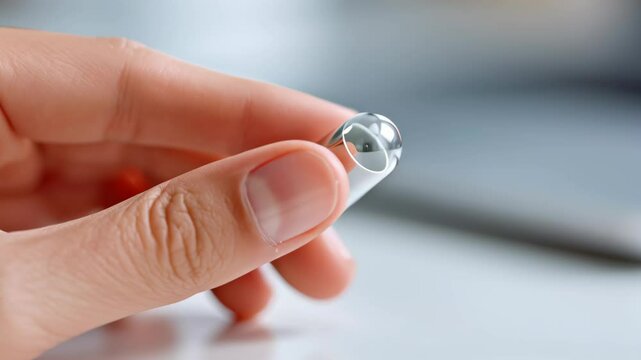Advanced tech capsule endoscopy held in hand, new hope and medical field innovation for precise future diagnostic healthcare