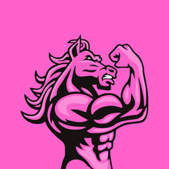 vector illustration of a horse