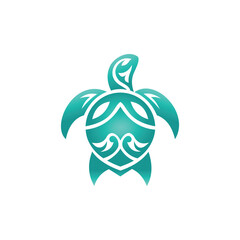 Vector Tribal Green Turtle