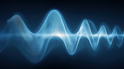 Abstract light blue wave graphic