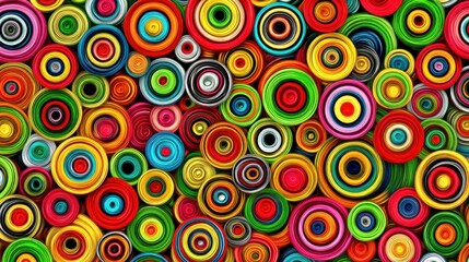 Vibrant circles in a colorful abstract design