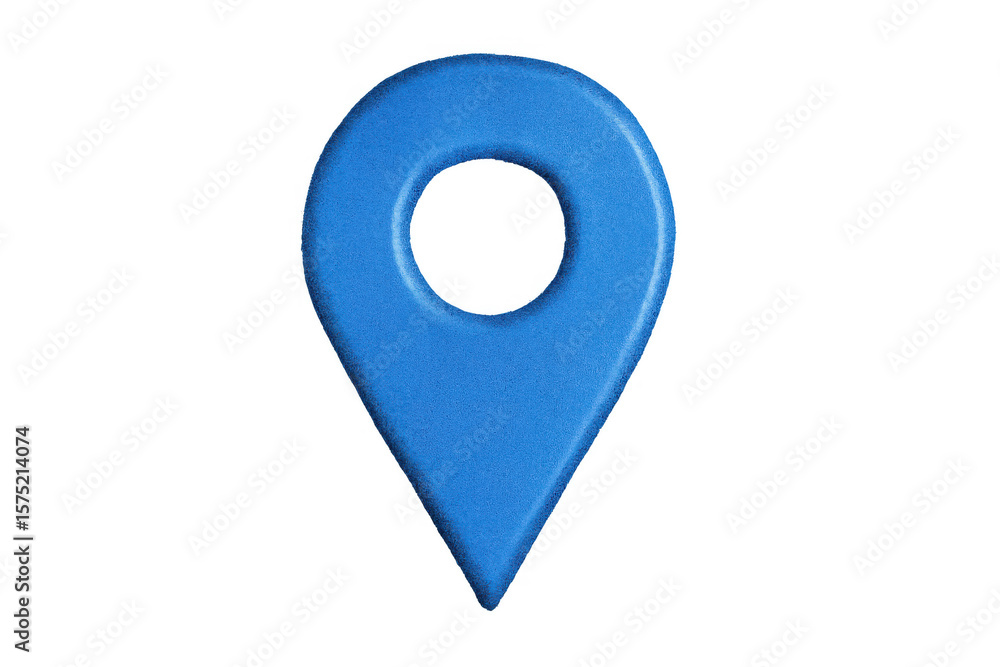 Poster location symbol pointing specific place on transparent background, useful for indicating points of i