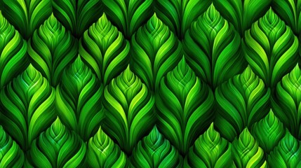 Abstract pattern of stylized leaves