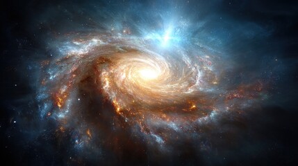 Spiral galaxy in space