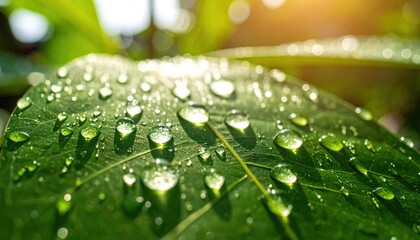 Close-up of leaf with water droplets