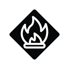  flammable glyph icon illustration vector graphic.eps