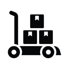  trolley box glyph icon illustration vector graphic.eps