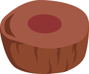 Food flat vector illustration. Nian gao or rice cake usually for celebration of Chinese New Year.